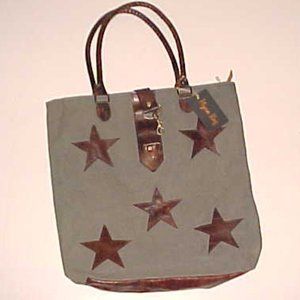 Myra Handbags Recycled Stardom Canvas Tote Bag New